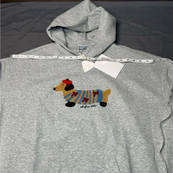 AELFRIC EDEN Gray Hoodie with Dog Embroidery - Picture 9 of 9